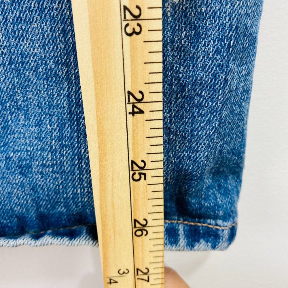 Vintage GAP Denim  Utility Skirt Womens 16 Blue Pockets Slit Made In USA Y2K 90s - Picture 9 of 10